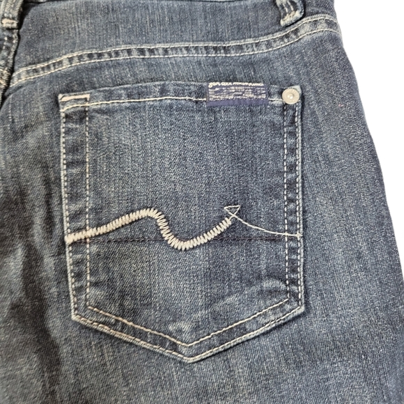 7 For All Mankind Straight Leg Womens Dark Wash Jeans Size 25 - Picture 5 of 11